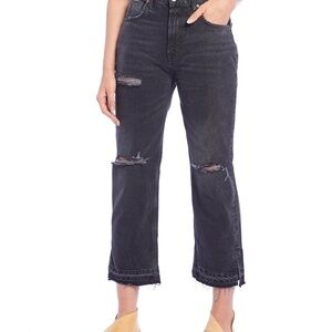 Free People Lita Cropped Ankle black jeans